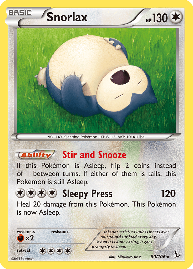 Carta Pokémon Snorlax 80