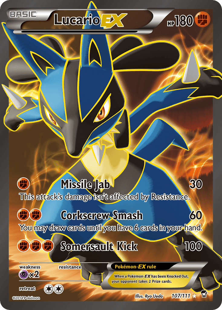 Carta Pokémon Lucario-EX 107