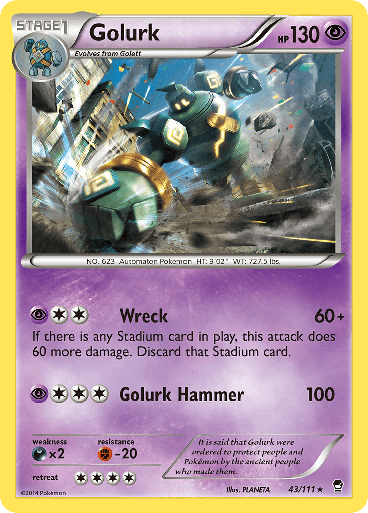 Carta Pokémon Golurk 43