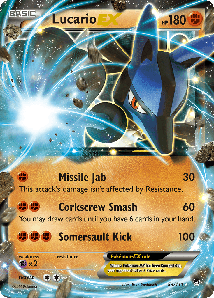 Carta Pokémon Lucario-EX 54