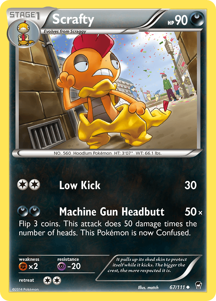 Carta Pokémon Scrafty 67
