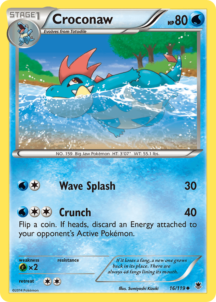 Carta Pokémon Croconaw 16