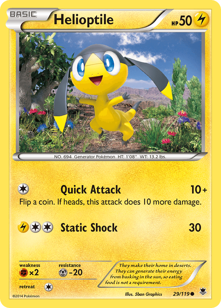 Carta Pokémon Helioptile 29