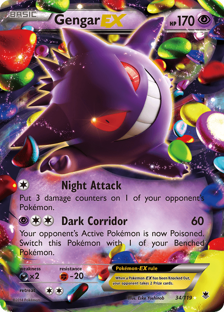 Carta Pokémon Gengar-EX 34