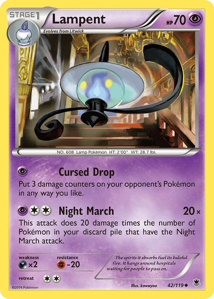 Carta Pokémon Lampent 42