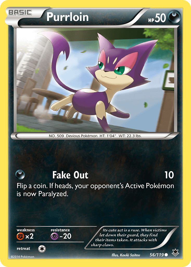 Carta Pokémon Purrloin 56