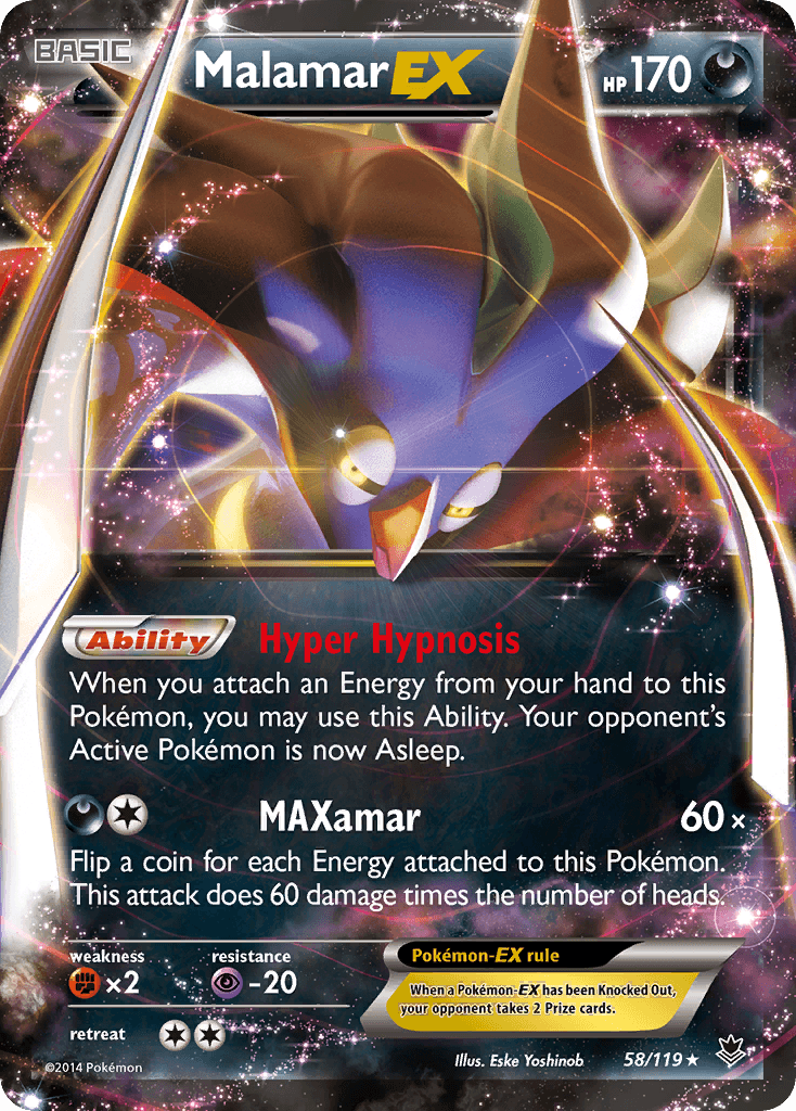 Carta Pokémon Malamar-EX 58