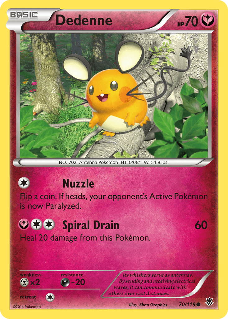 Carta Pokémon Dedenne 70
