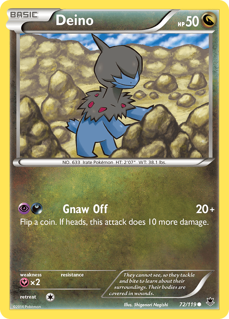 Carta Pokémon Deino 72