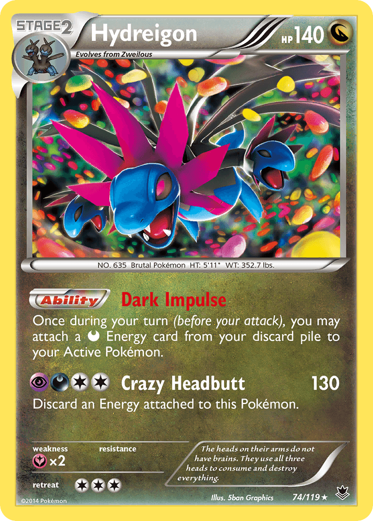 Carta Pokémon Hydreigon 74