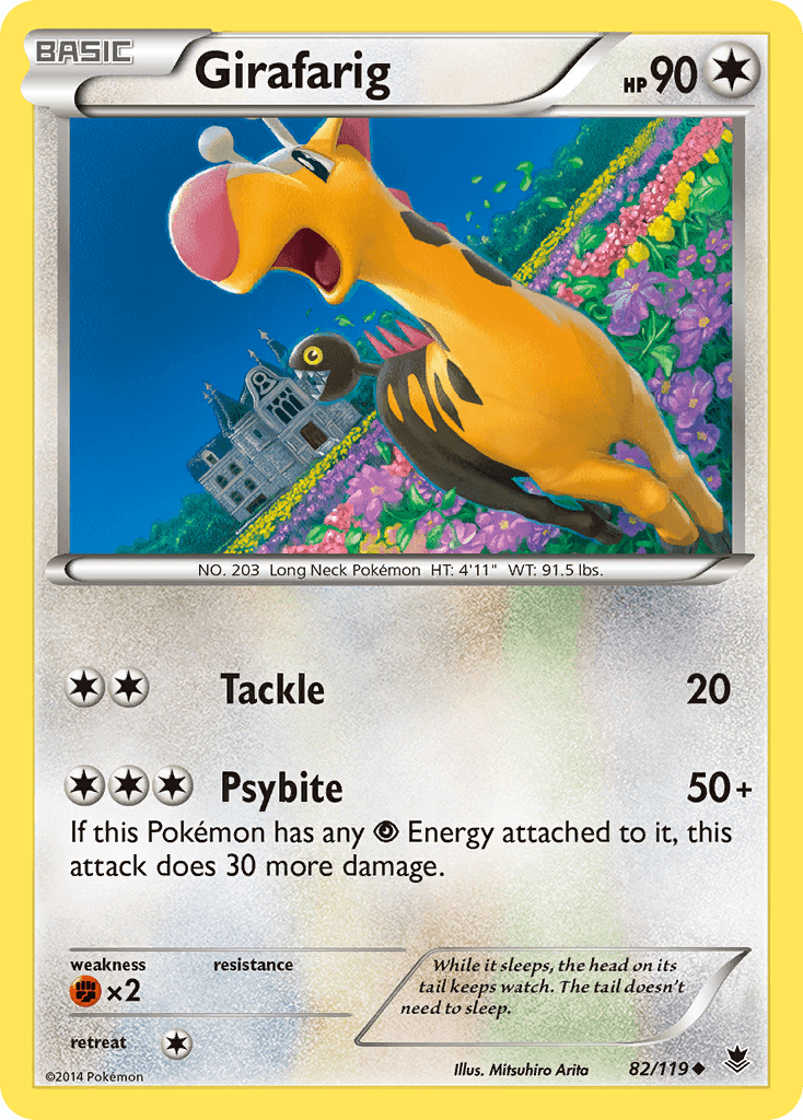 Carta Pokémon Girafarig 82
