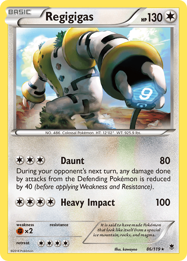 Carta Pokémon Regigigas 86