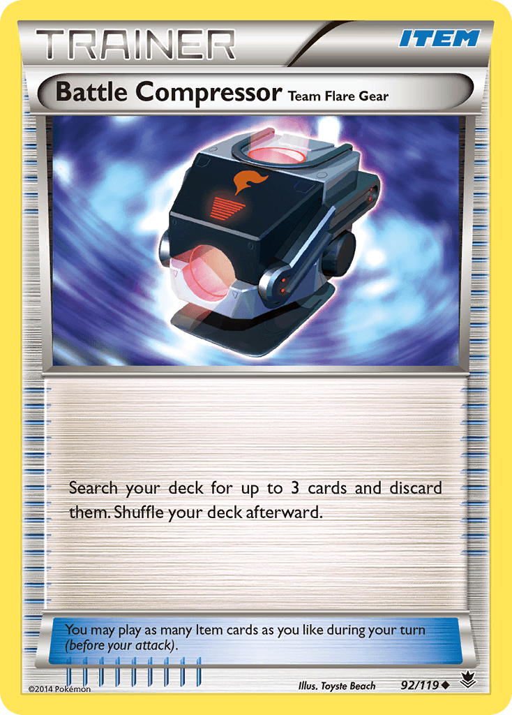 Carta Pokémon Battle Compressor Team Flare Gear 92