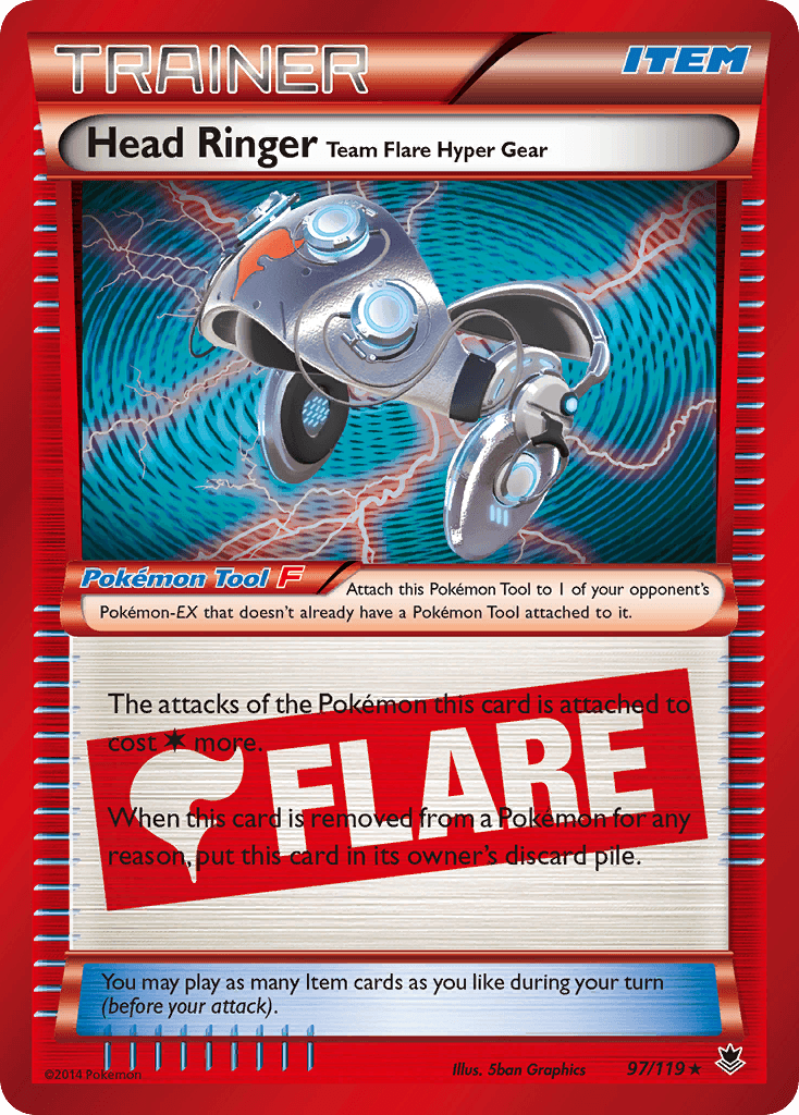 Carta Pokémon Head Ringer Team Flare Hyper Gear 97