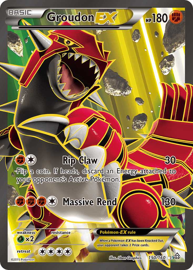 Carta Pokémon Groudon-EX 150 de Primal Clash