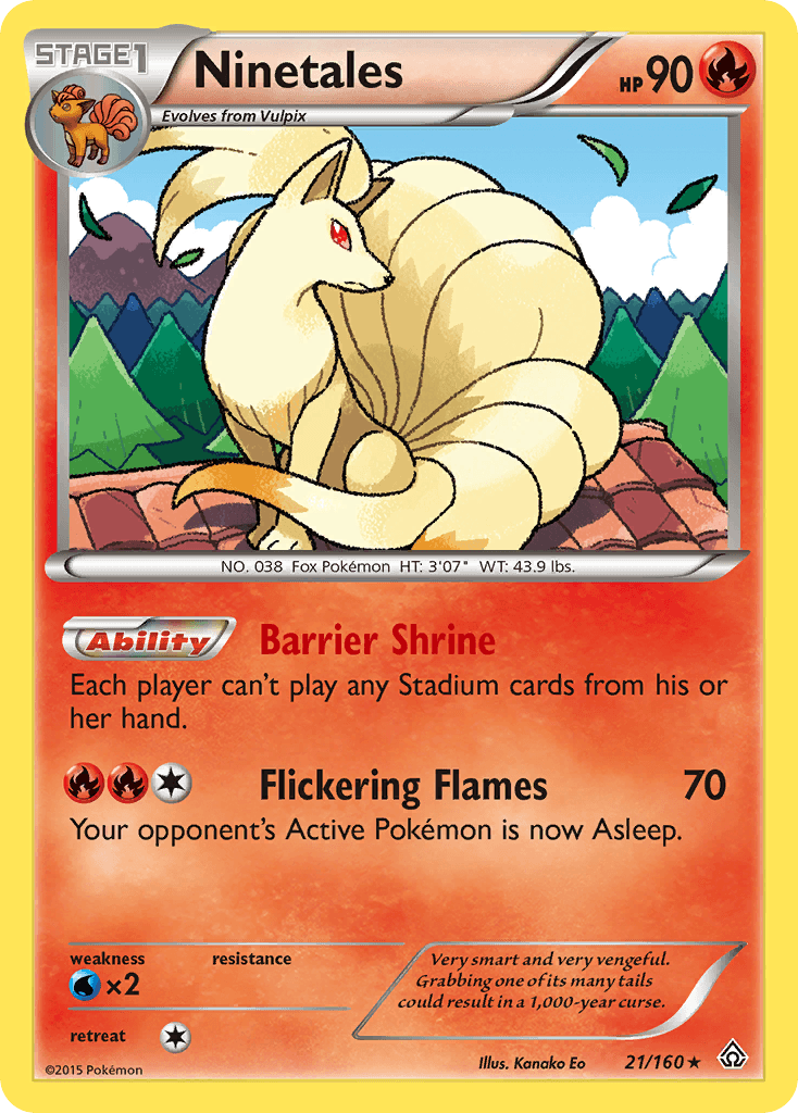 Carta Pokémon Ninetales 21 de Primal Clash