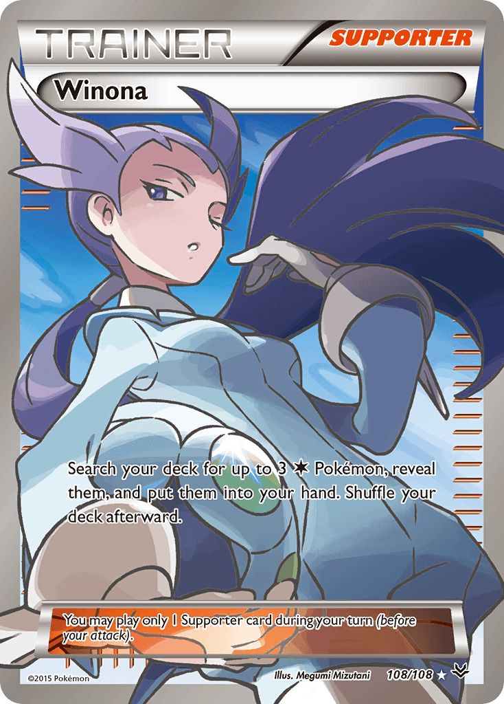 Carta Pokémon Winona 108 de Roaring Skies