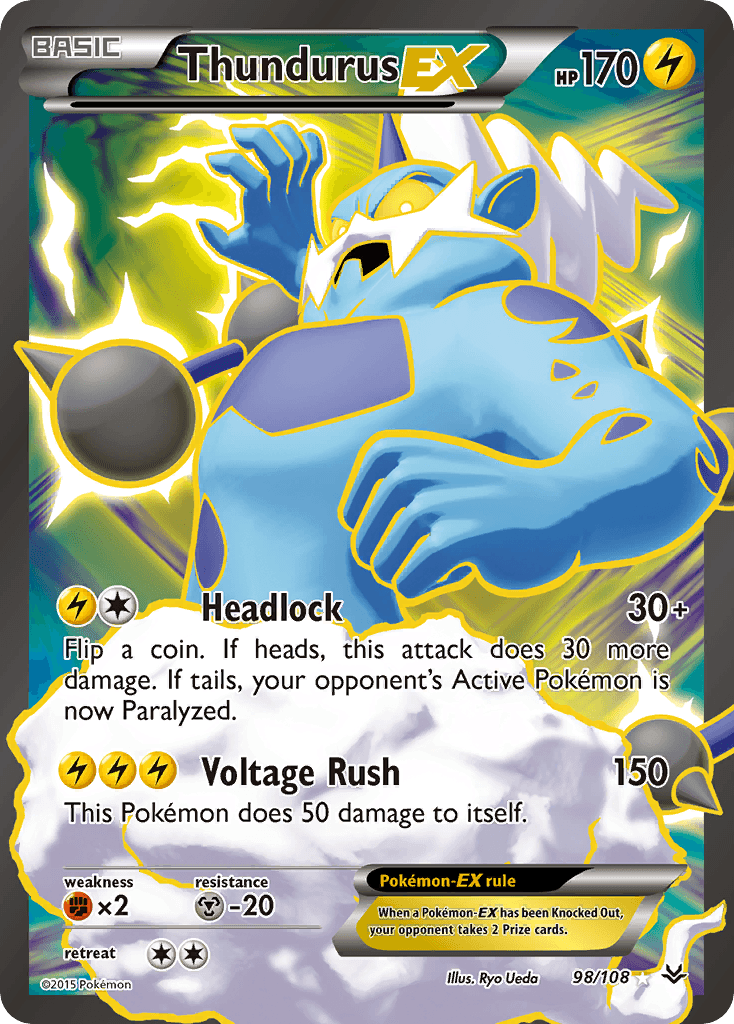 Carta Pokémon Thundurus-EX 98 de Roaring Skies
