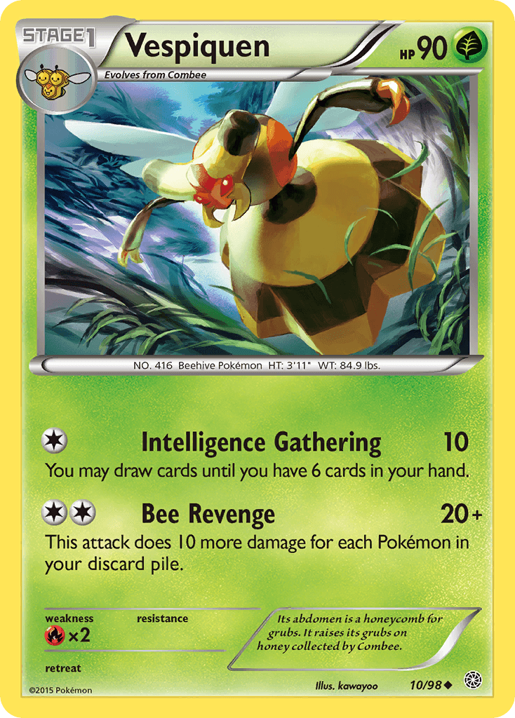 Carta Pokémon Vespiquen 10 de Ancient Origins