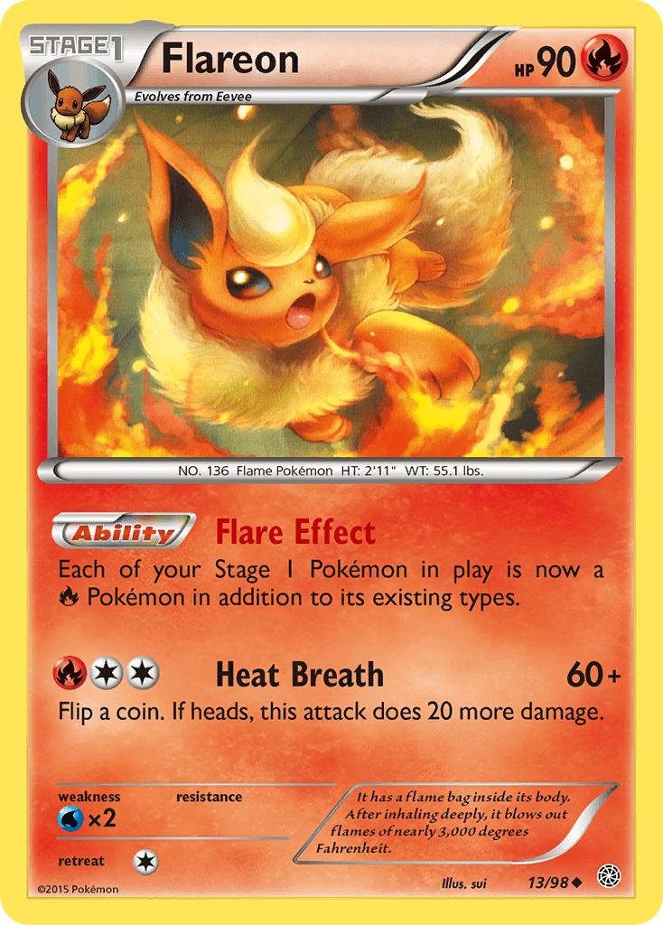 Carta Pokémon Flareon 13