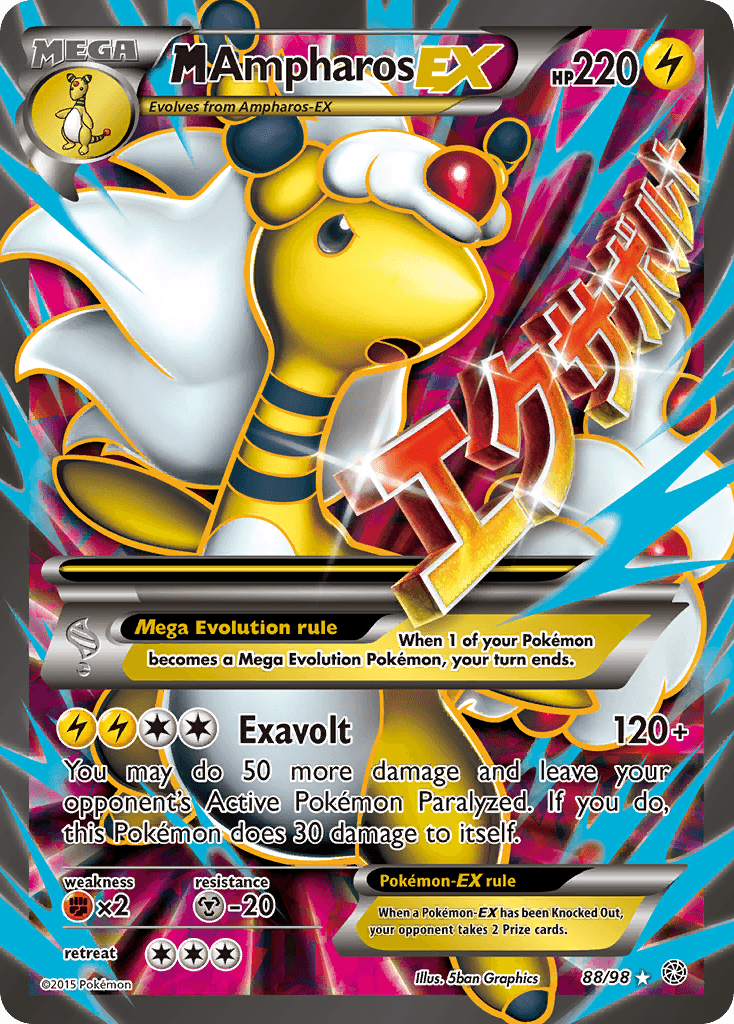 Carta Pokémon M Ampharos-EX 88 de Ancient Origins