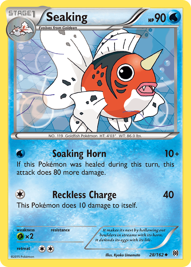 Carta Pokémon Seaking 28 de BREAKthrough