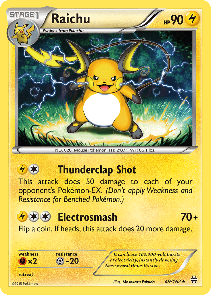 Carta Pokémon Raichu 49 de BREAKthrough
