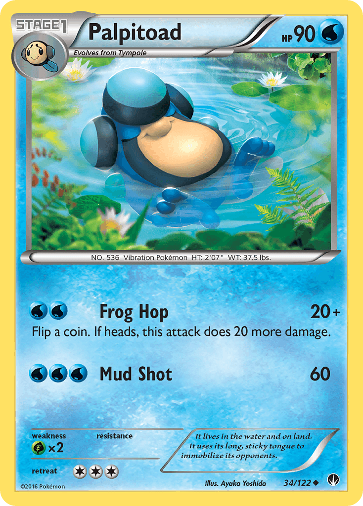 Carta Pokémon Palpitoad 34