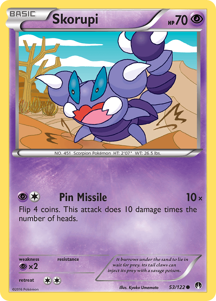 Carta Pokémon Skorupi 53