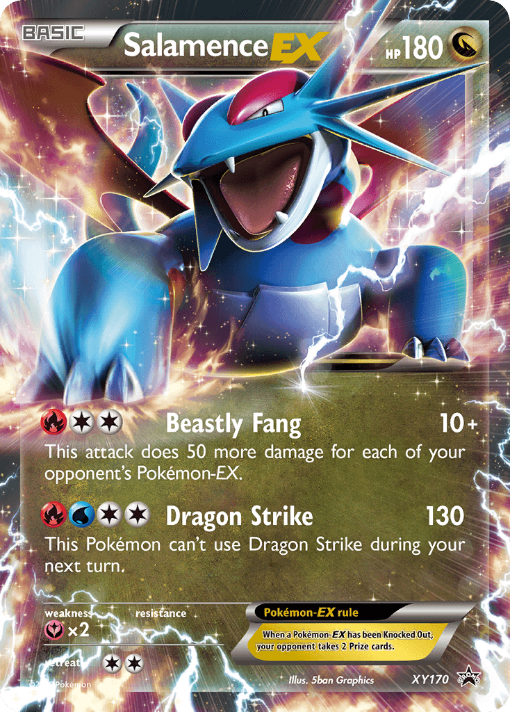Carta Pokémon Salamence-EX XY170 de XY Black Star Promos