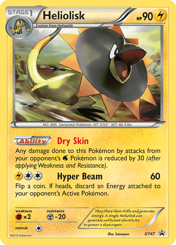 Carta Pokémon Heliolisk XY47