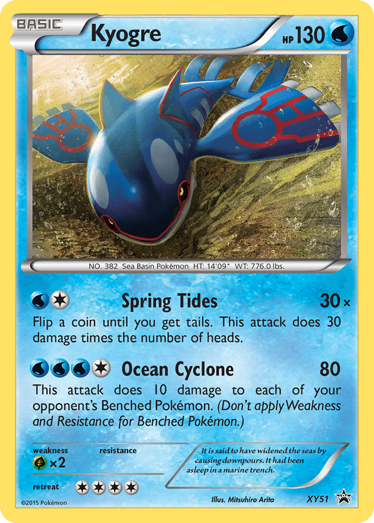 Carta Pokémon Kyogre XY51 de XY Black Star Promos