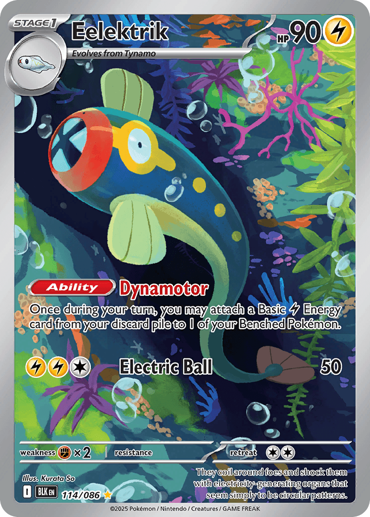 Carta Pokémon Eelektrik 114 de Black Bolt