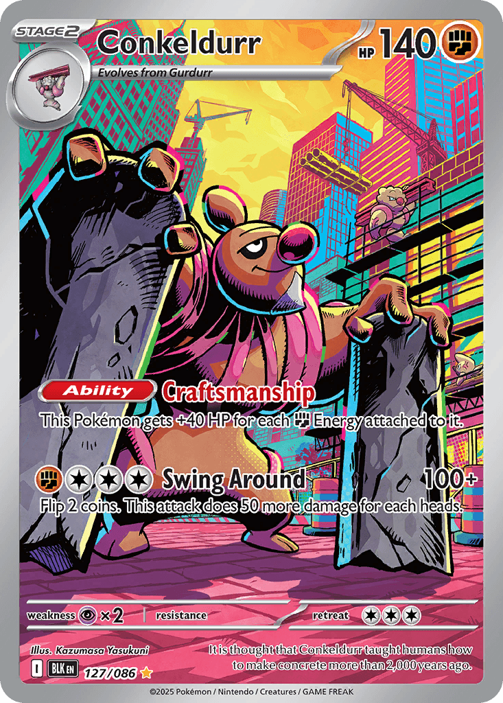 Carta Pokémon Conkeldurr 127