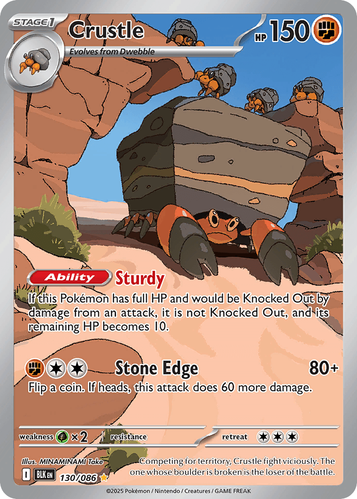 Carta Pokémon Crustle 130 de Black Bolt