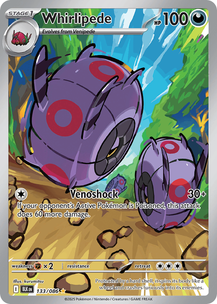 Carta Pokémon Whirlipede 133