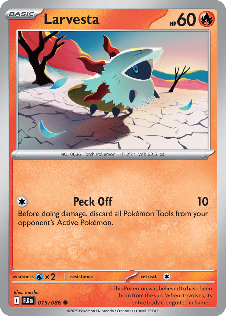 Carta Pokémon Larvesta 15