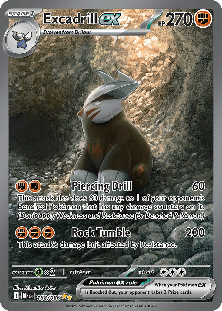 Carta Pokémon Excadrill ex 168