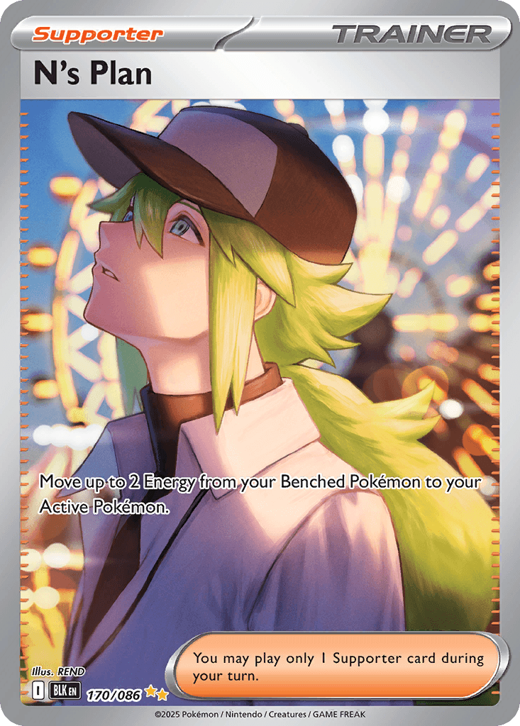 Carta Pokémon N's Plan 170 de Black Bolt