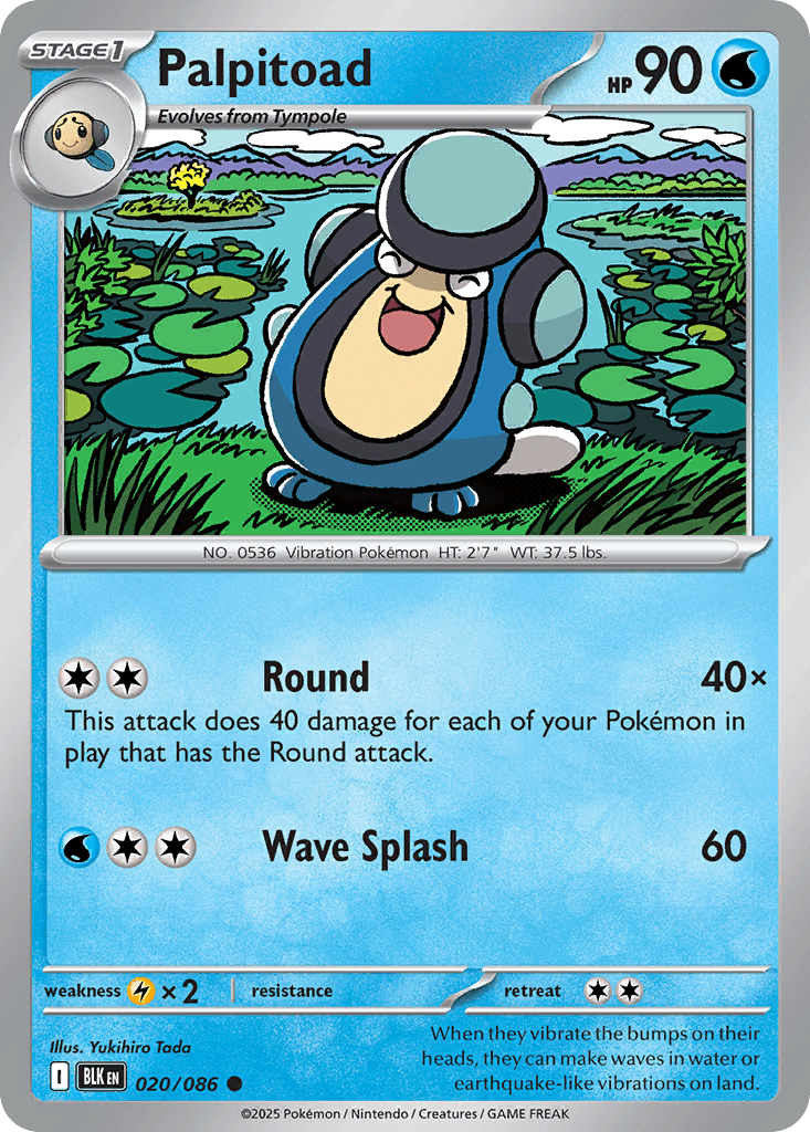 Carta Pokémon Palpitoad 20