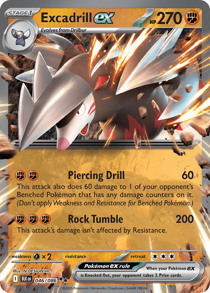 Carta Pokémon Excadrill ex 46