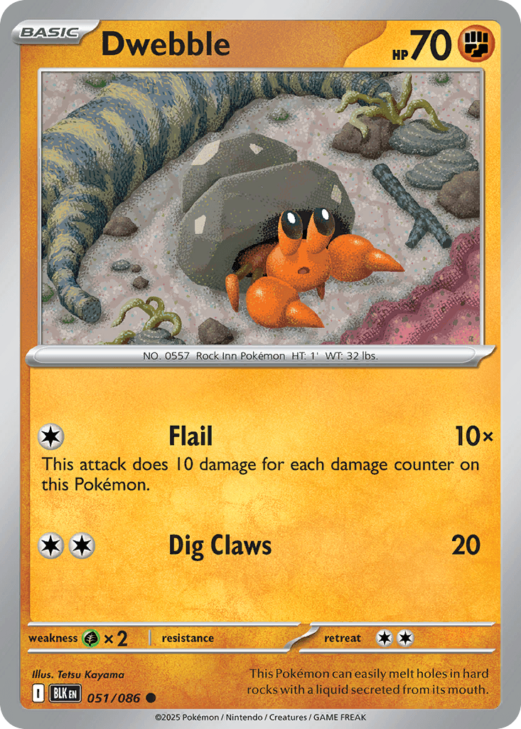 Carta Pokémon Dwebble 51
