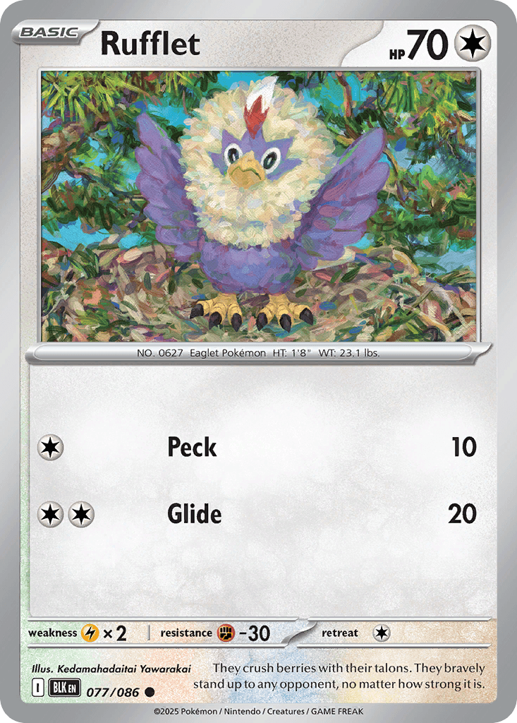 Carta Pokémon Rufflet 77